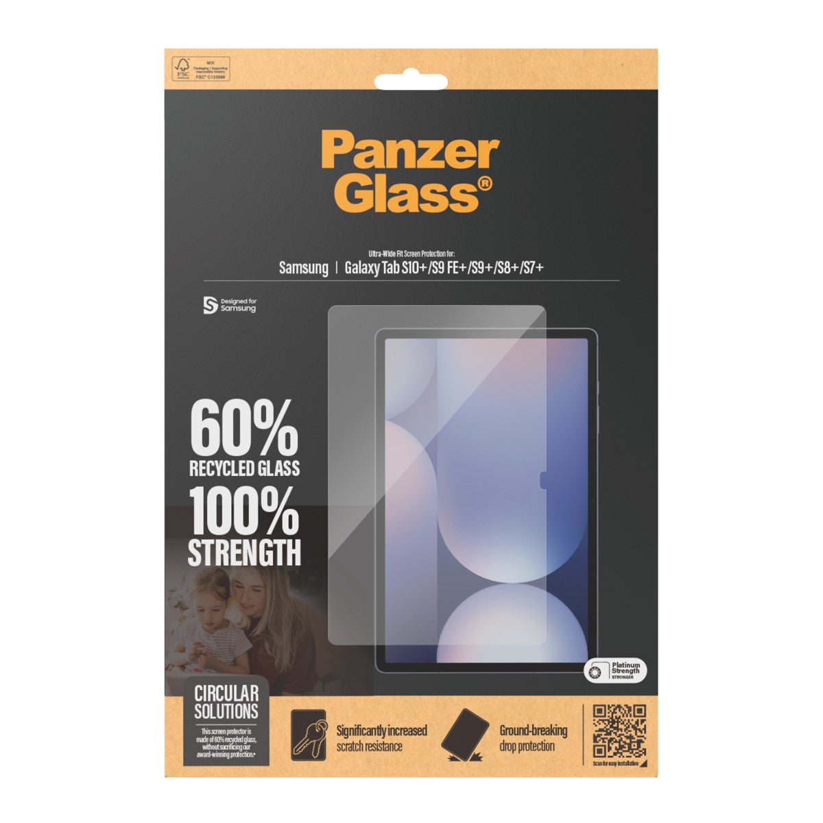 PanzerGlass® Screen Protector Samsung Galaxy Tab S7+ | S8+ | S9+ | S9 FE+ | S10+ | Ultra-Wide Fit